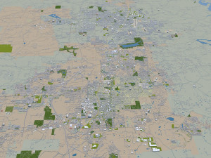 fayetteville city springdale rogers arkansas usa 80km 3Dモデル