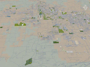 cidade de fayetteville springdale rogers arkansas eua 80 km Modelo 3D
