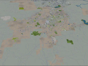 cidade de fayetteville springdale rogers arkansas eua 80 km Modelo 3D