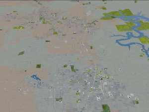 fayetteville city springdale rogers arkansas usa 80km 3Dモデル
