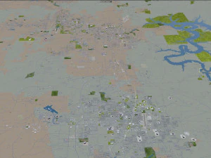 cidade de fayetteville springdale rogers arkansas eua 80 km Modelo 3D