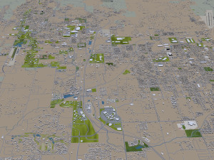 fayetteville city springdale rogers arkansas usa 80km 3Dモデル