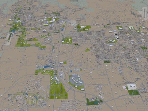 cidade de fayetteville springdale rogers arkansas eua 80 km Modelo 3D