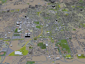 cidade de fayetteville springdale rogers arkansas eua 80 km Modelo 3D