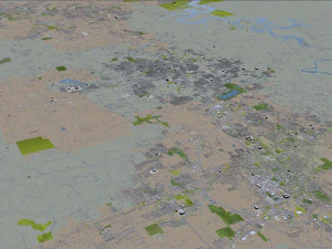 cidade de fayetteville springdale rogers arkansas eua 80 km Modelo 3D