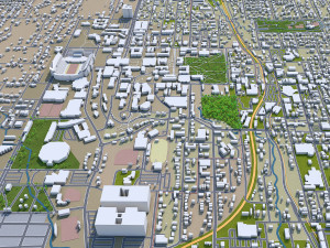 fayetteville city springdale rogers arkansas usa 80km 3Dモデル