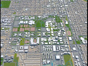 fort collins city colorado usa 30km 3D Model