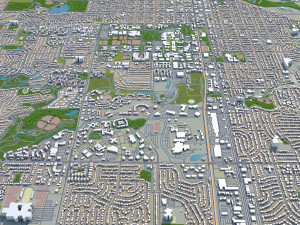 fort collins city colorado usa 30km 3D Model
