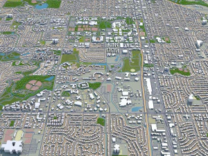 fort collins city colorado usa 30km 3D Model