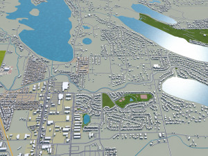 fort collins city colorado usa 30km 3D Model