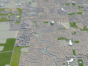 fort collins city colorado usa 30km 3D Model