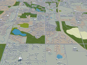 fort collins city colorado usa 30km 3D Model
