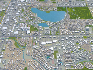 fort collins city colorado usa 30km 3D Model