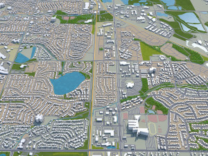 fort collins city colorado usa 30km 3D Model