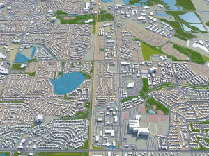 fort collins city colorado usa 30km 3D Model