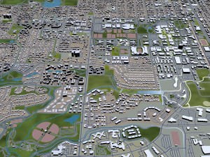 fort collins city colorado usa 30km 3D Model