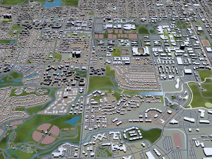 fort collins city colorado usa 30km 3D Model