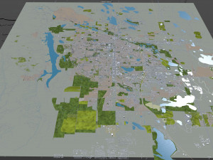 fort collins city colorado usa 30km 3D Model