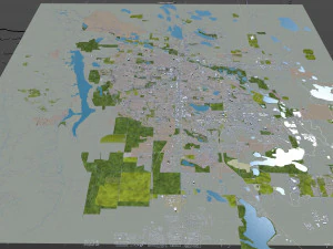 fort collins city colorado usa 30km 3D Model