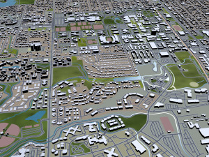fort collins city colorado usa 30km 3D Model