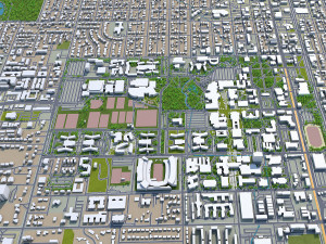 fort collins city colorado usa 30km 3D Model