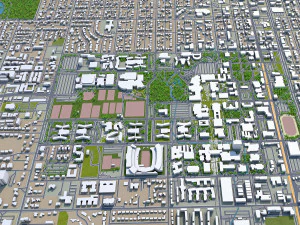 fort collins city colorado usa 30km 3D Model