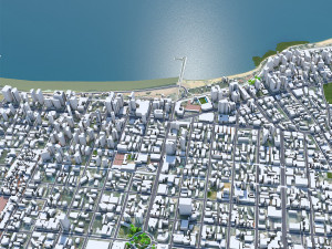 Fortaleza city brazil 30km 3D Model