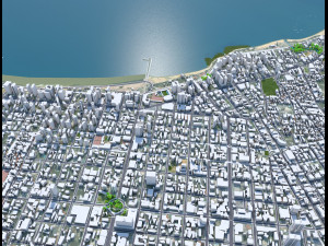Fortaleza city brazil 30km Model 3D