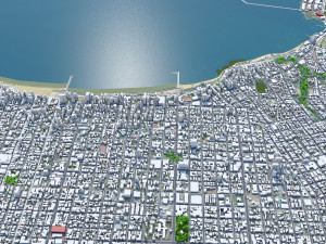 Fortaleza city brazil 30km Model 3D