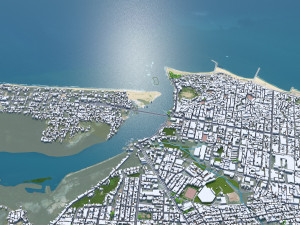 Fortaleza city brazil 30km Model 3D
