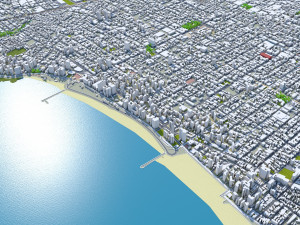 Fortaleza city brazil 30km Model 3D