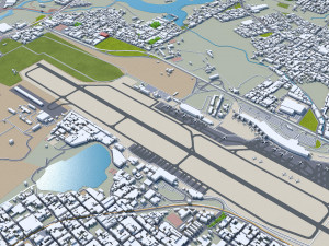 Fortaleza city brazil 30km Model 3D
