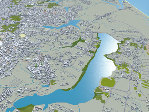 Fortaleza city brazil 30km Model 3D