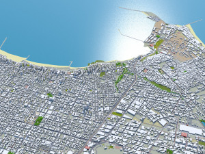 Fortaleza city brazil 30km Model 3D