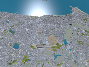 Fortaleza city brazil 30km Model 3D