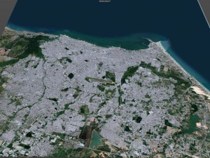 Fortaleza city brazil 30km Model 3D