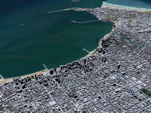 Fortaleza city brazil 30km Model 3D