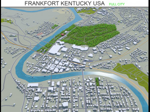 frankfort city kentucky usa 20km Modello 3D