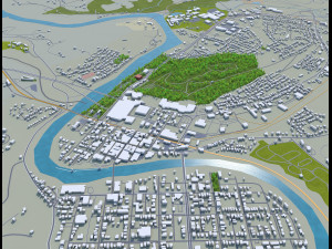 frankfort city kentucky usa 20km 3D Model