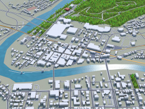 frankfort city kentucky usa 20km 3D Model