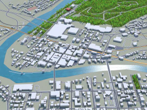 frankfort city kentucky usa 20km 3D Model