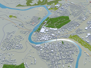 frankfort city kentucky usa 20km 3D Model