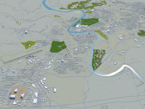 frankfort city kentucky usa 20km 3D Model