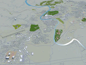 frankfort city kentucky usa 20km 3D Model