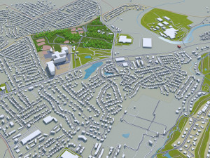 frankfort city kentucky usa 20km 3D Model