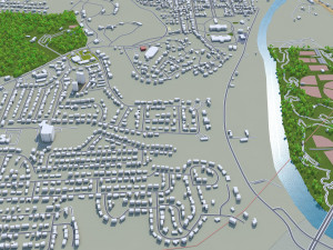 frankfort city kentucky usa 20km 3D Model