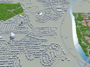 frankfort city kentucky usa 20km 3D Model