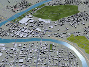 frankfort city kentucky usa 20km 3D Model