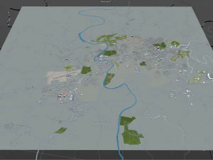 frankfort city kentucky usa 20km 3D Model