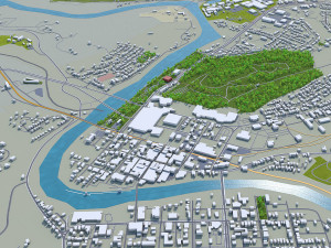 frankfort city kentucky usa 20km 3D Model
